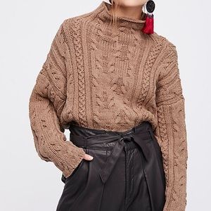 Free People Cable Pullover Size Small